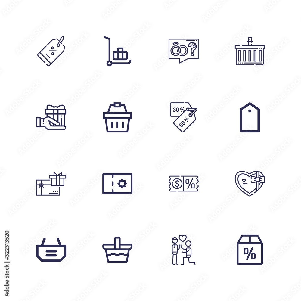 Editable 16 offer icons for web and mobile