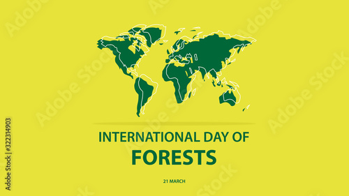 International Day of Forests. Vector illustration background