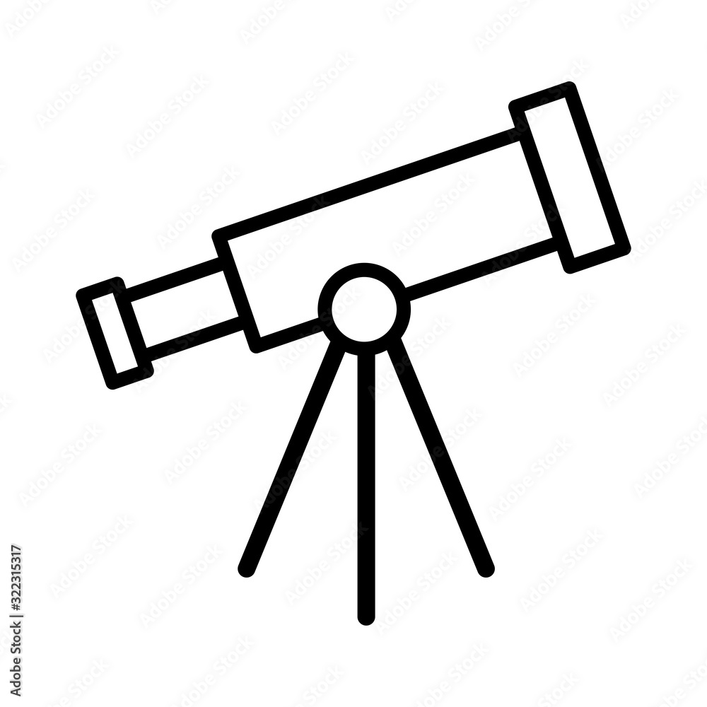 Telescope icon vector