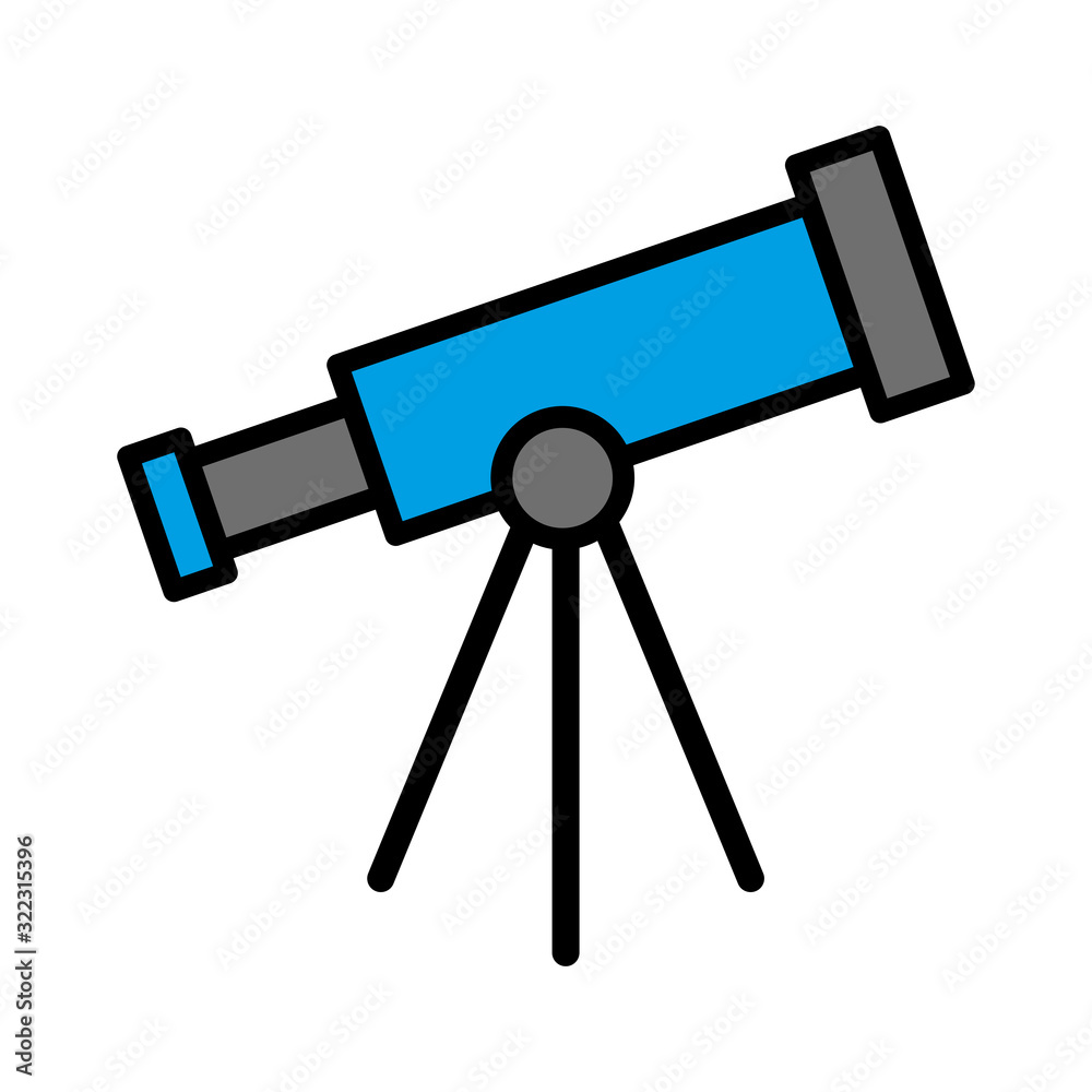 Telescope icon vector