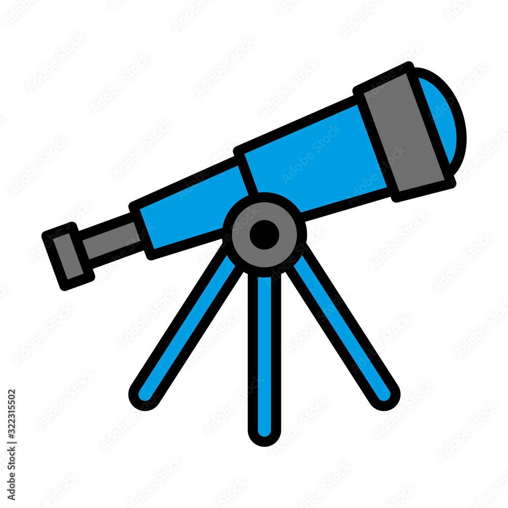 Telescope icon vector Telescope icon vector