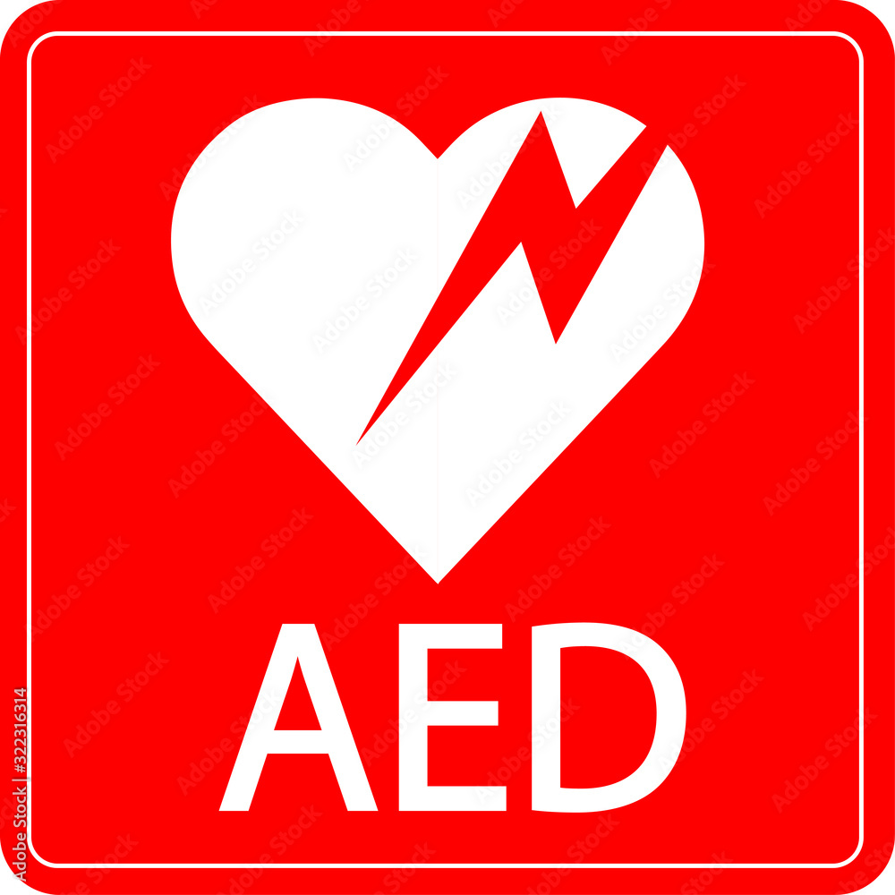 AED Emergency defibrillator AED icon AED Emergency defibrillator AED icon