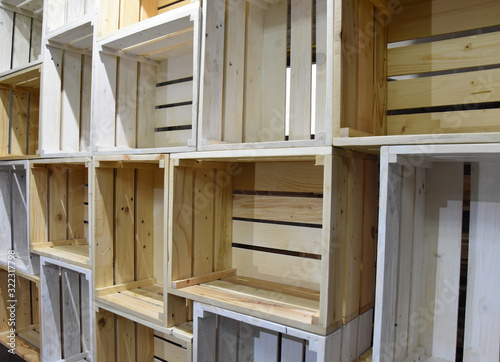 Crates Shelves in the workshop ready for shipping
