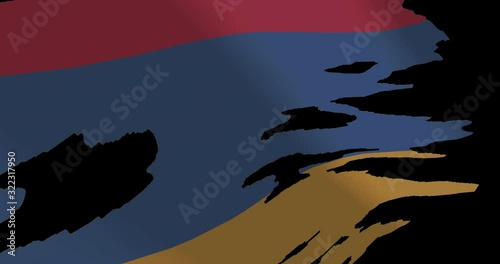 Ragged Armenia Flag Loop Animation Extend the duration as per the need 4K-Full HD, 60 fps, Slo-Motion