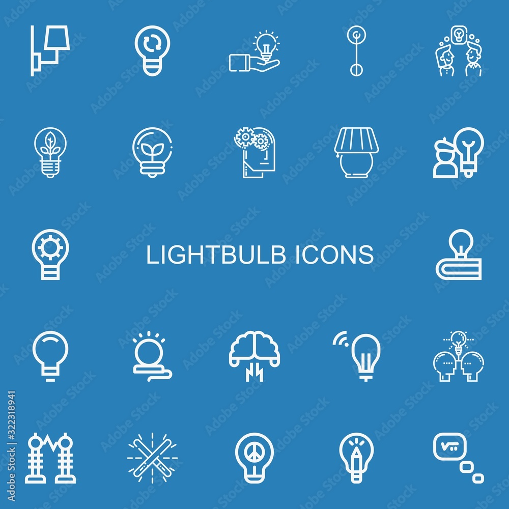 Fototapeta premium Editable 22 lightbulb icons for web and mobile