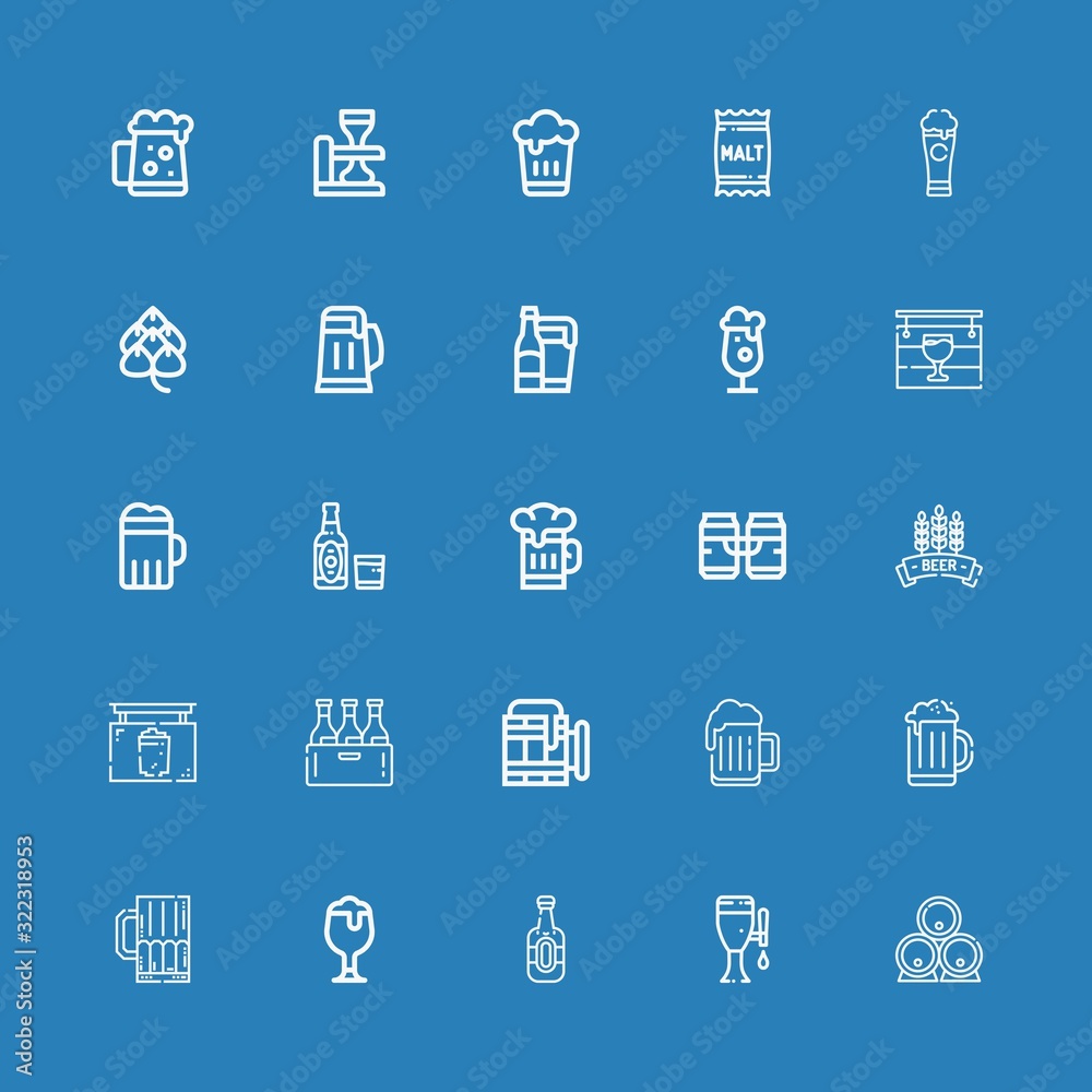 Editable 25 pint icons for web and mobile Editable 25 pint icons for web and mobile