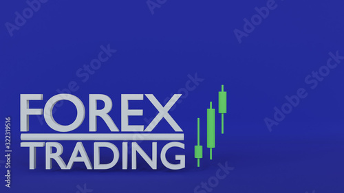 Quadro em tela forex trading 3D type on blue seamless backdrop with pips