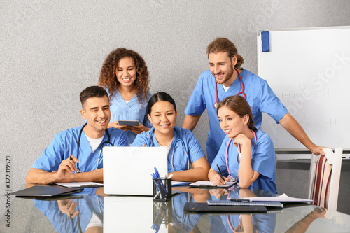 Group of students at medica...