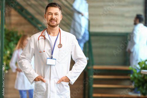 Portrait of male doctor in ...