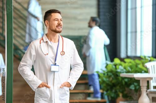 Portrait of male doctor in ...