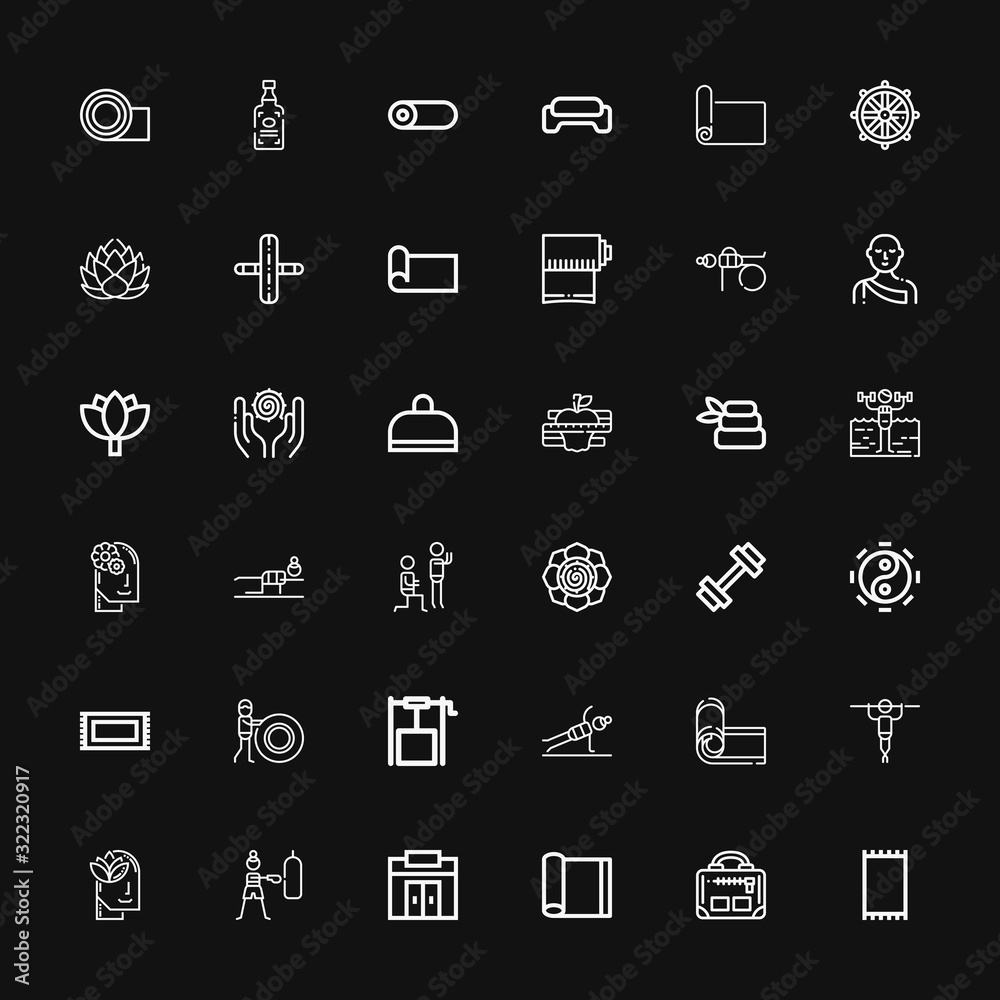 Editable 36 yoga icons for web and mobile Editable 36 yoga icons for web and mobile