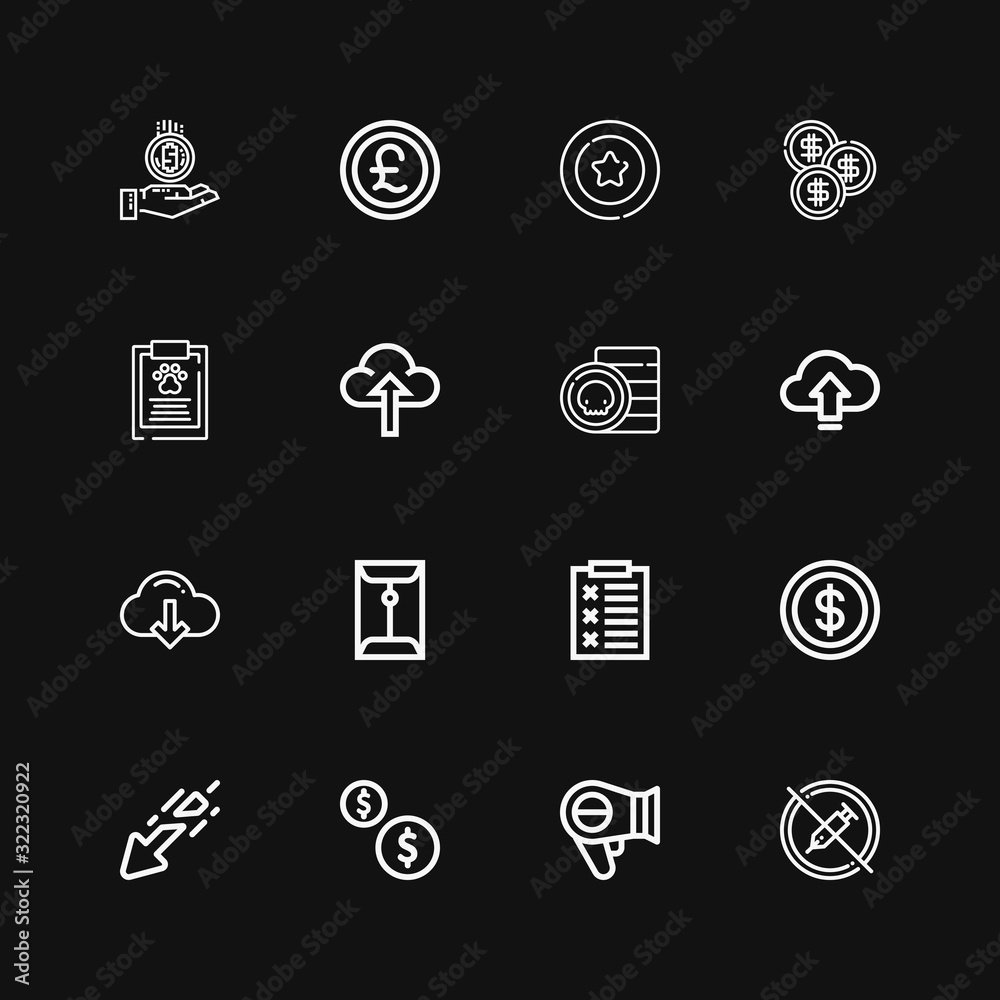 Editable 16 token icons for web and mobile Editable 16 token icons for web and mobile