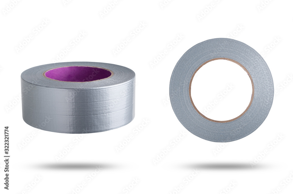household construction adhesive tape for repair. isolated on white background household construction adhesive tape for repair. isolated on white background