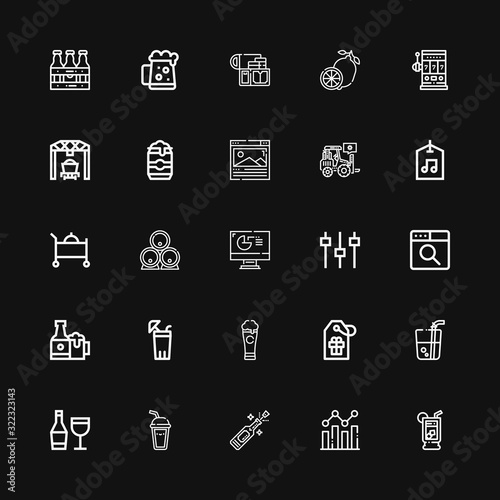 Editable 25 bar icons for web and mobile
