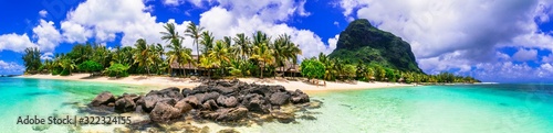 Perfect tropical getaway - stunning Mauritius island with great beaches and turquoise sea, Le Morne
