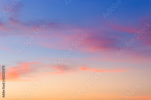 sky with clouds in the evening ,majestic peaceful sunlight nature background © Nature Peaceful 