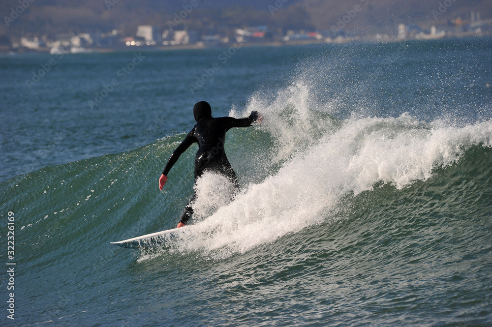 Koreans Enjoy Surfing on Feb. 9, 2020 at the Yonghan-ri Beach in Heunghae-eup, Pohansi, South Korea. Koreans Enjoy Surfing on Feb. 9, 2020 at the Yonghan-ri Beach in Heunghae-eup, Pohansi, South Korea.