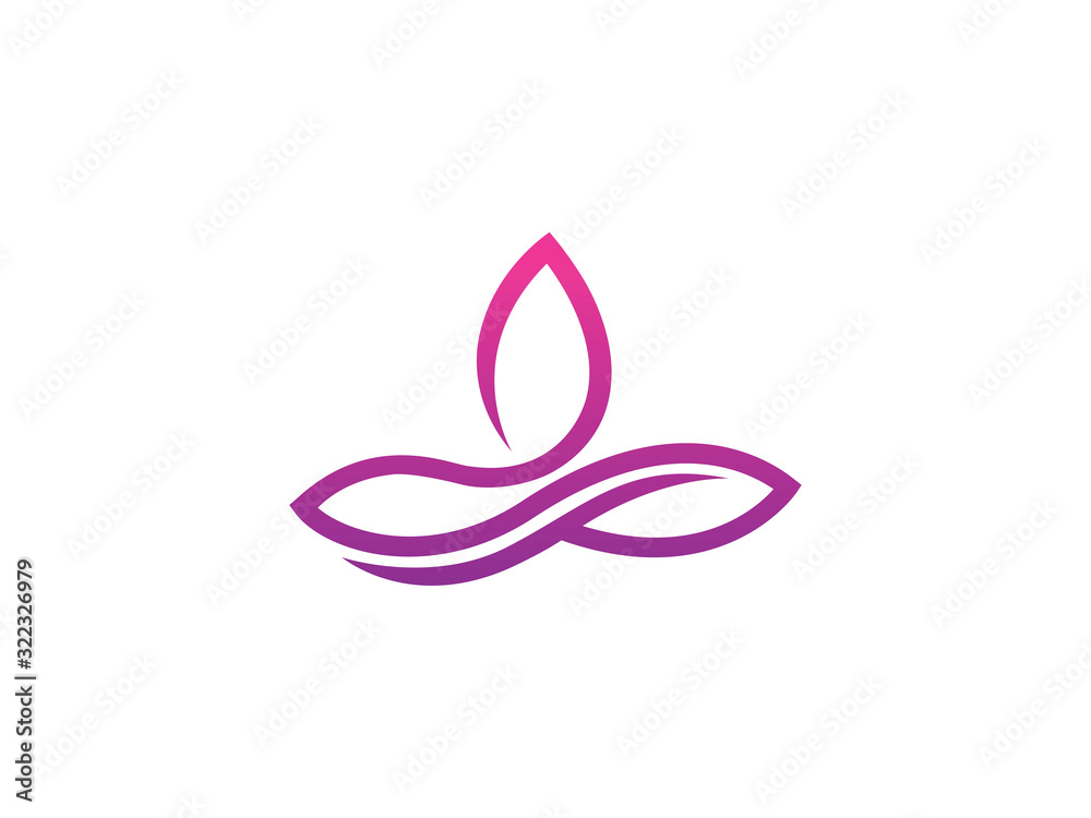 Fototapeta premium Lotus flower logo symbol or icon template