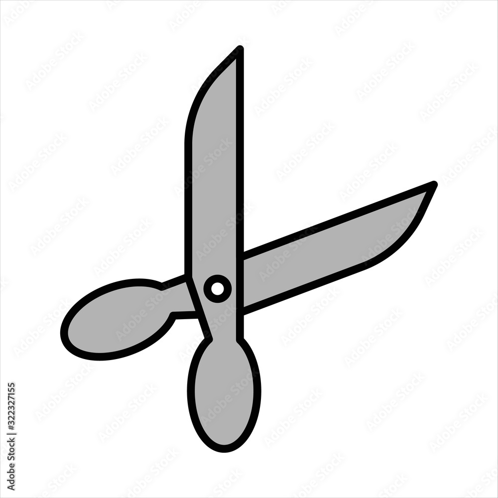 needlework tool flat icon scissors needlework tool flat icon scissors