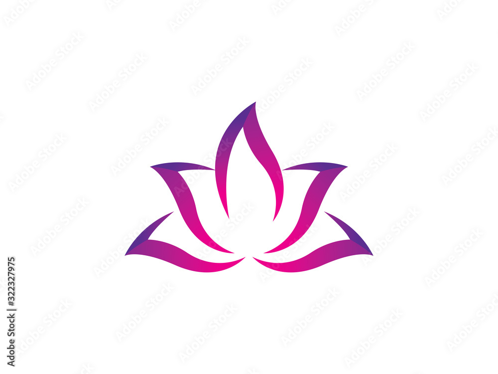 Lotus logo template design, icon, symbol
