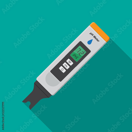 Digital pH Meter icon vector flat design.