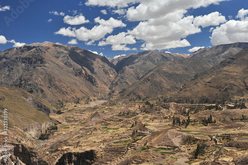 Picturesque alpine landscape. Colca Valley  Peru.