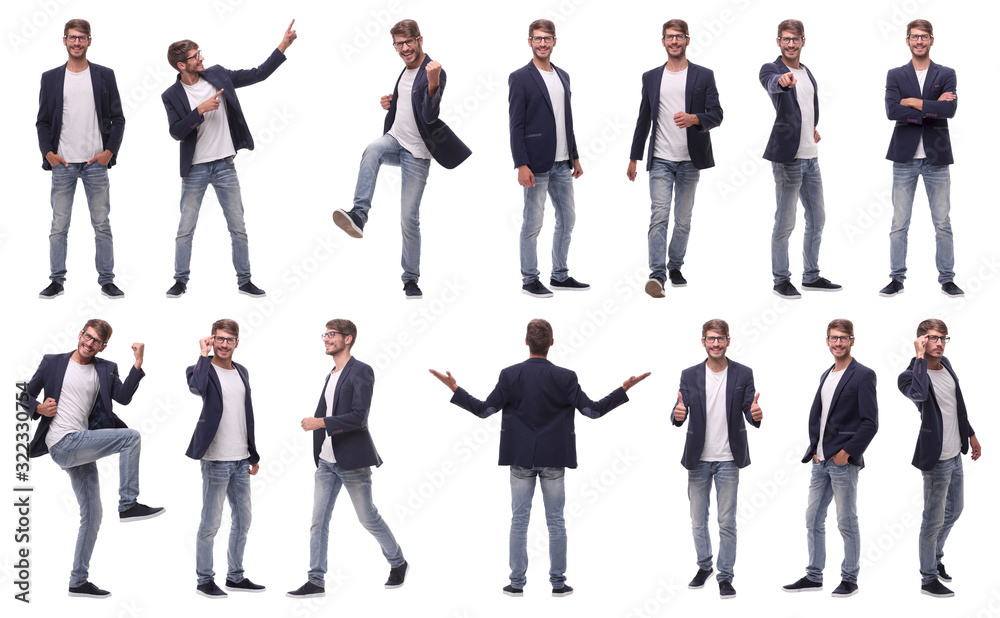 collage of photos of a successful modern man