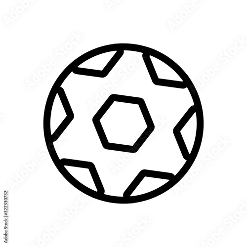 Football icon vector. Thin line sign. Isolated contour symbol illustration