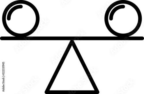 Stability icon, vector line illustration
