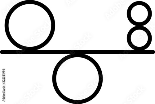 Stability icon, vector line illustration