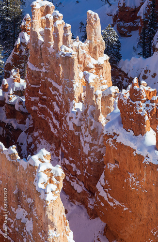 Scenic Bryce Canyon National Park Utah in Winter