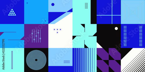 Techno Abstract Vector Pattern Design