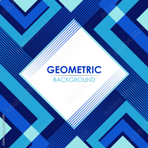 Classic blue geometric abstract vector background. suitable for ad, poster, cover, print, artwork etc.