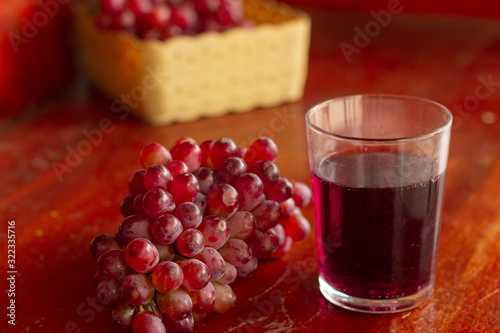 Red grapes background.