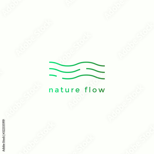 Wallpaper Mural nature flow logo design template Torontodigital.ca