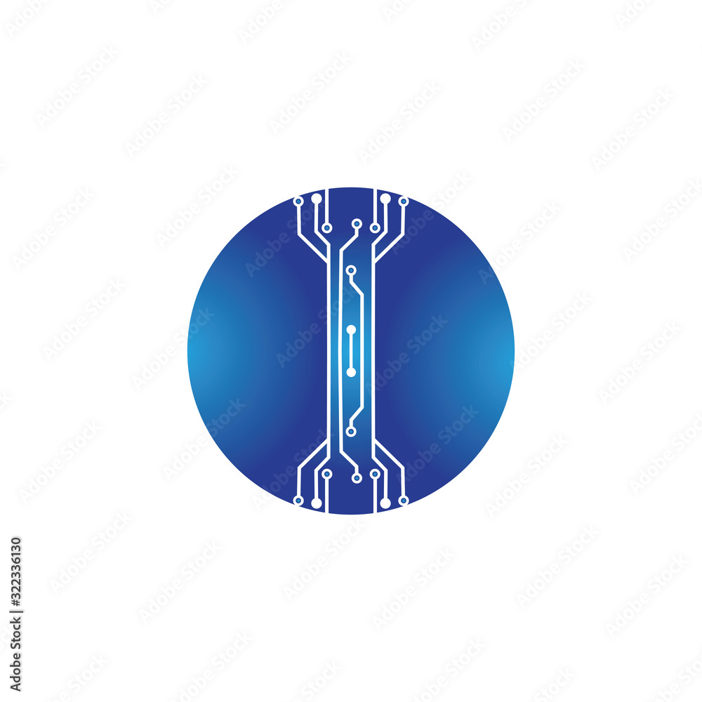 circuit in the circle icon.technology logo design template symbol icon vector-vector circuit in the circle icon.technology logo design template symbol icon vector-vector