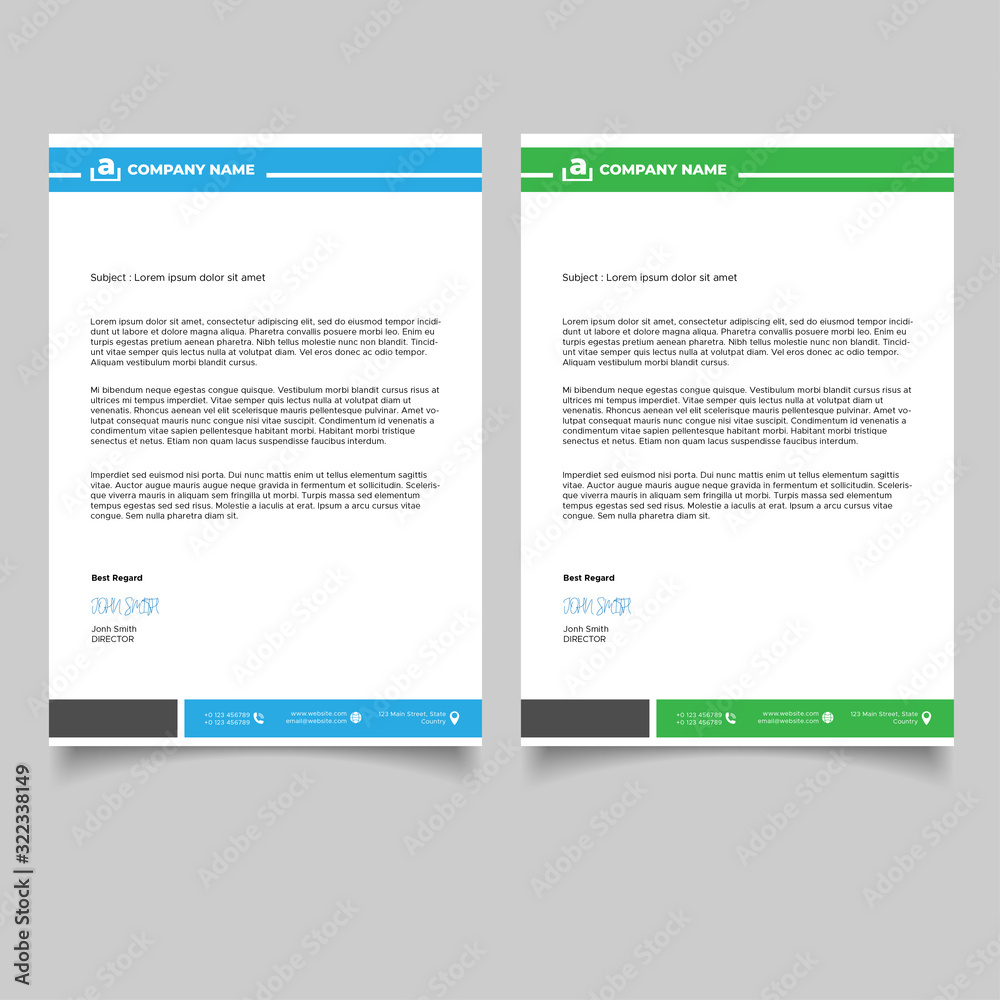 Simple design business letterhead
