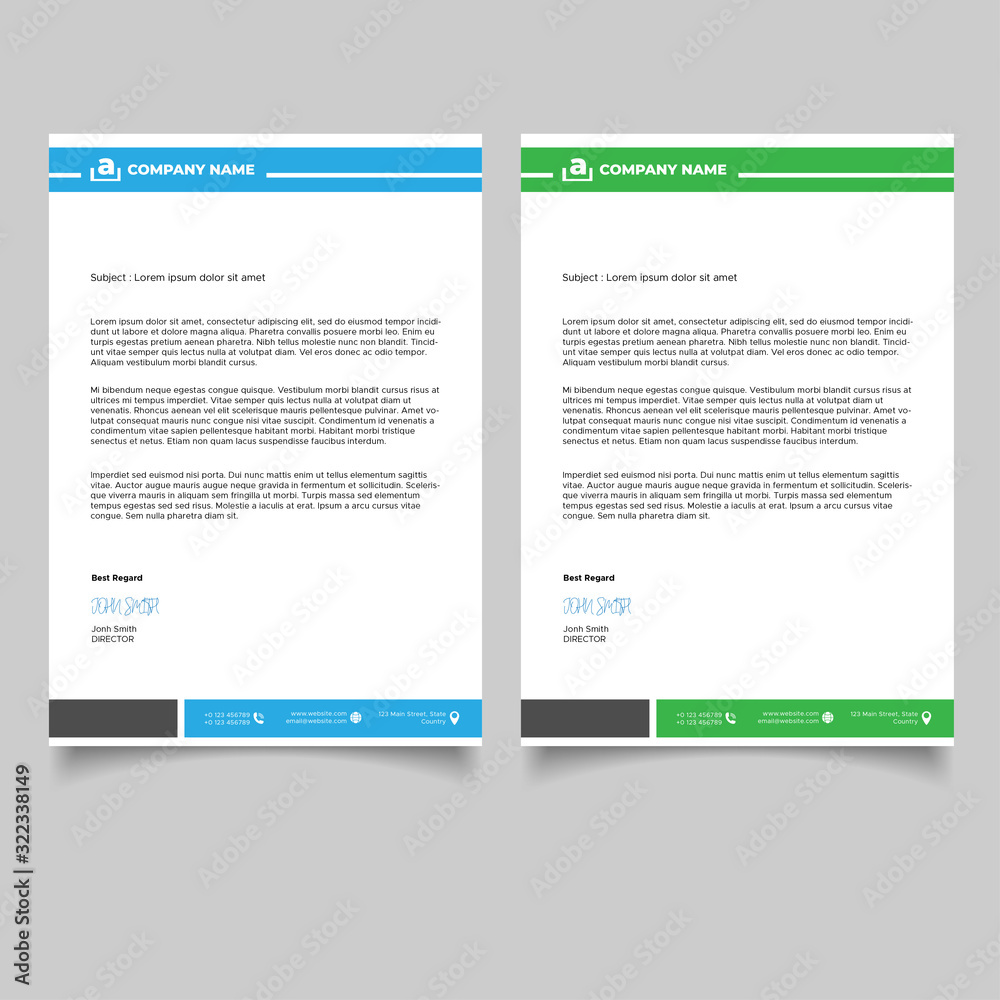 Obraz premium Simple design business letterhead