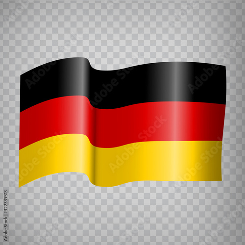 Free Download 3D Realistic waving Flag of Germany on transparent background.  National Flag Federal Republic of Germany for your web site design, app, UI. Europe. EPS10. - GFXLoad