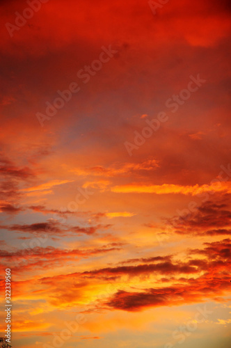 sunset with clouds wallpaper © PeCé