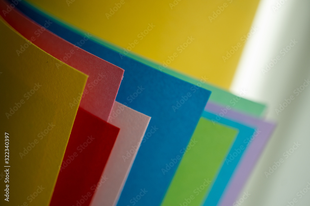 Close-up of coloured bright quilling paper curves. Close-up of coloured bright quilling paper curves.