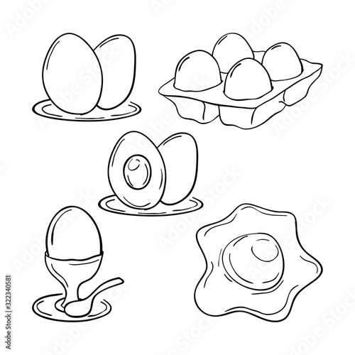 Chicken icons set. set of chicken food filled icons such as egg, meat leg, etc.