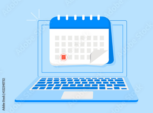 Deadline calendar vector icon. Attention or reminder notification of event flat sign with selected important event. Alert message notification on online planner.