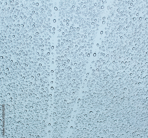 water drops on glass as background