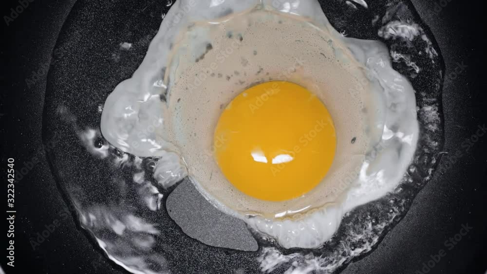 cropped view of man frying egg