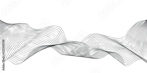abstract wavy lines modern vector background
