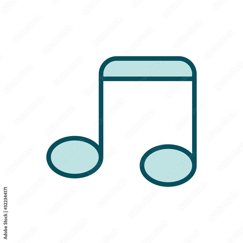 note music social media line and fill note music social media line and fill