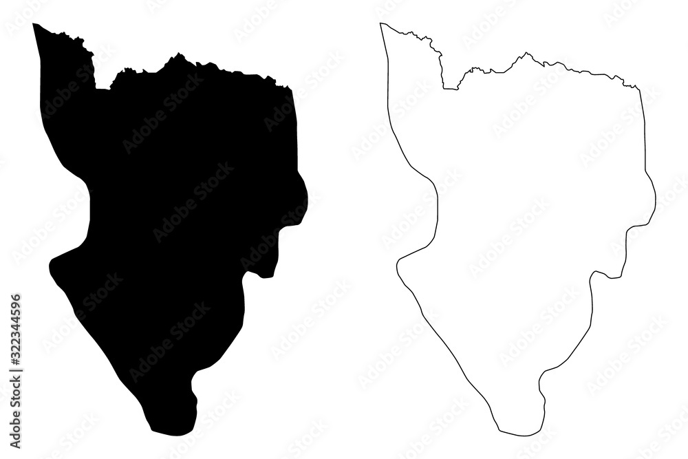 Lipkovo Municipality (Republic of North Macedonia, Northeastern Region) map vector illustration, scribble sketch Lipkovo map