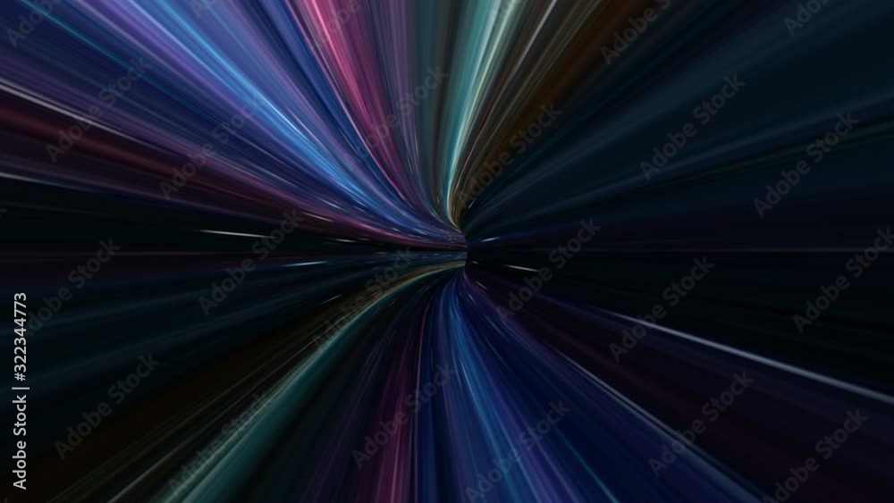 Sci Fi cosmic looping tunnel.Seamless beautiful colorful tunnel with flares.Virtual reality 3D generated tunnel.Good for logo and titles.Futuristic technological outa space star tunnel.