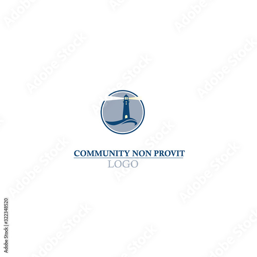 communication community non profit design logo template